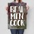 Plakat metalowy Real men cook Prezent