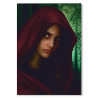 Plakat metalowy Tajemnicza kobieta Prezent