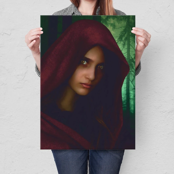 Plakat metalowy Tajemnicza kobieta Prezent