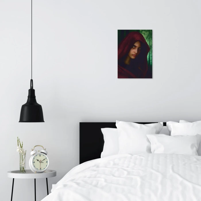 Plakat metalowy Tajemnicza kobieta Prezent