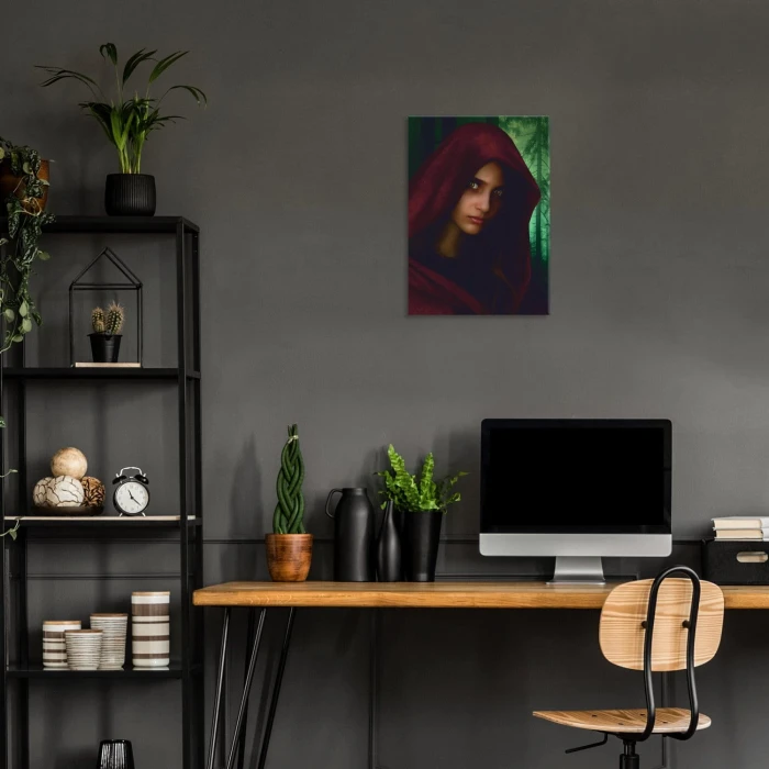 Plakat metalowy Tajemnicza kobieta Prezent