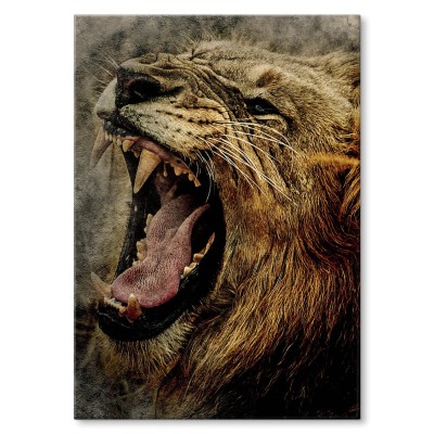 Plakat metalowy Ryk lwa Prezent