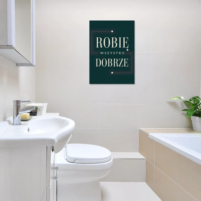 Plakat metalowy Robię wszystko dobrze Prezent