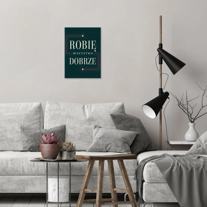 Plakat metalowy Robię wszystko dobrze Prezent