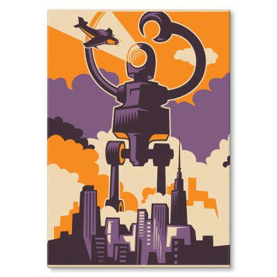 Plakat metalowy Zły robot Prezent