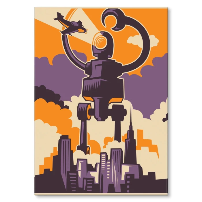 Plakat metalowy Zły robot Prezent