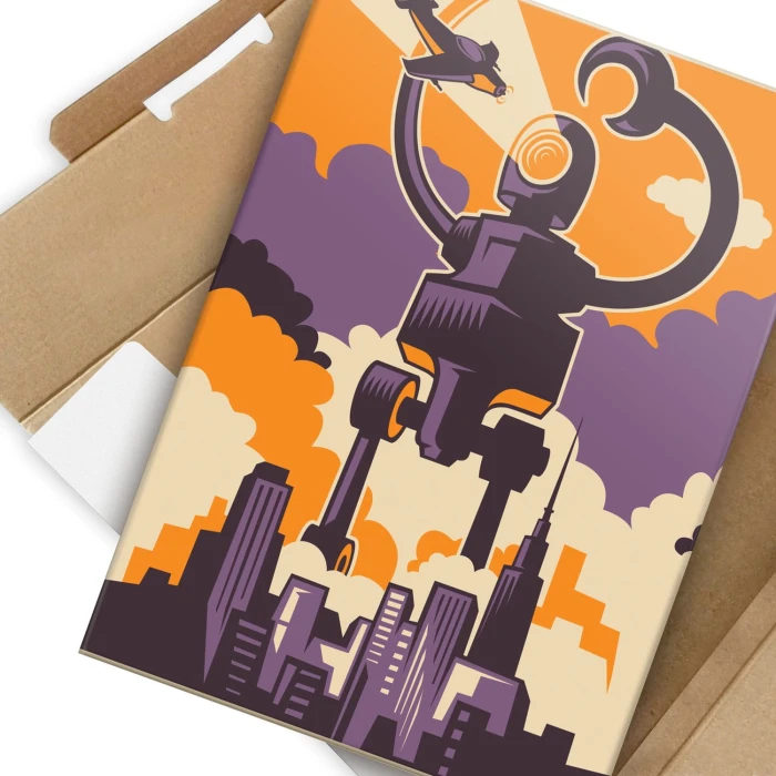 Plakat metalowy Zły robot Prezent