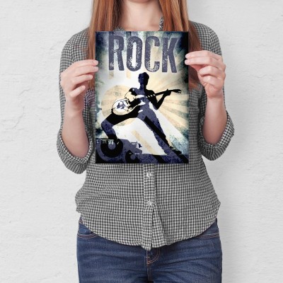 Plakat metalowy Rock Prezent