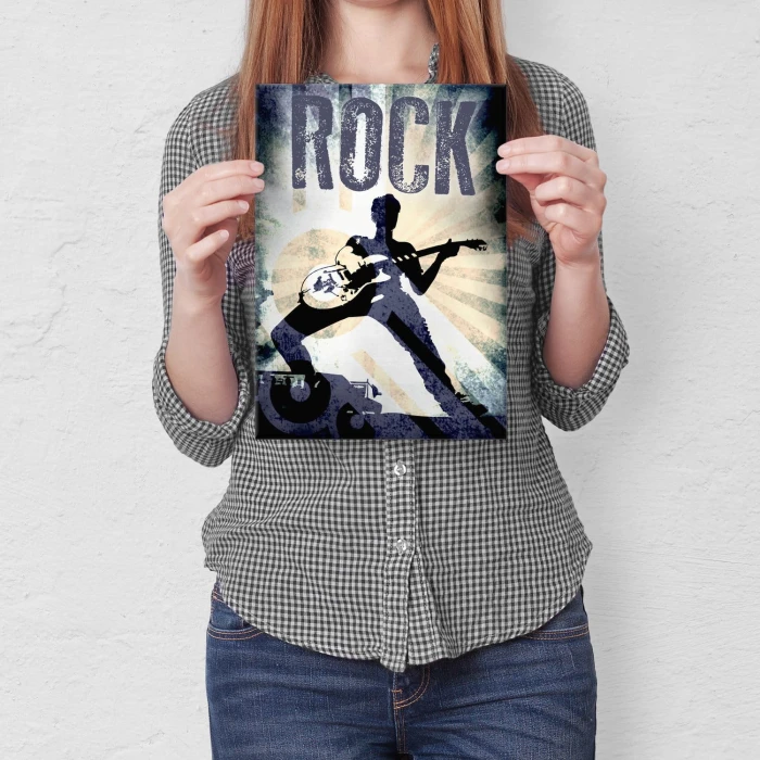 Plakat metalowy Rock Prezent