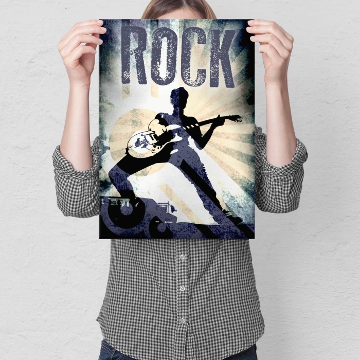 Plakat metalowy Rock Prezent