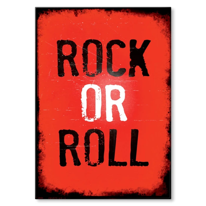 Plakat metalowy Rock or roll Prezent