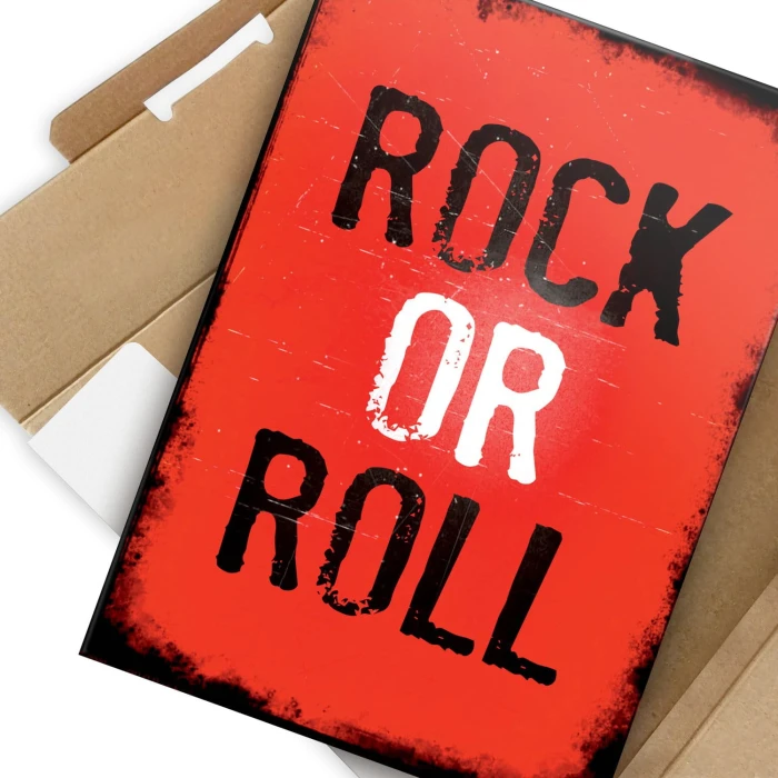 Plakat metalowy Rock or roll Prezent