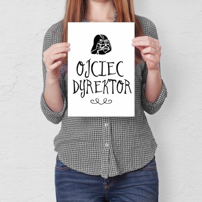 Plakat metalowy Ojciec dyrektor Prezent