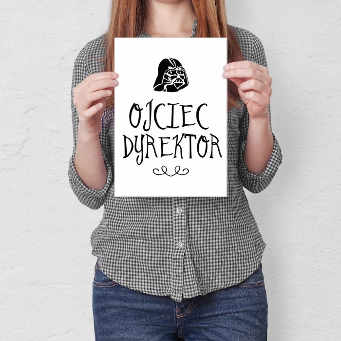 Plakat metalowy Ojciec dyrektor Prezent