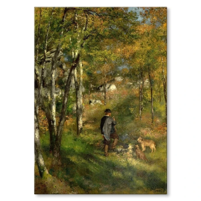 Plakat metalowy Renoir Polowanie w lesie Prezent