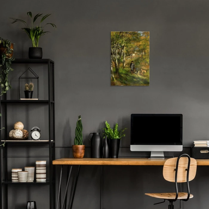 Plakat metalowy Renoir Polowanie w lesie Prezent