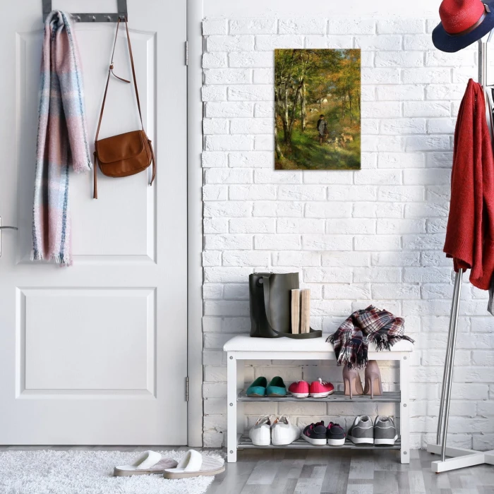 Plakat metalowy Renoir Polowanie w lesie Prezent