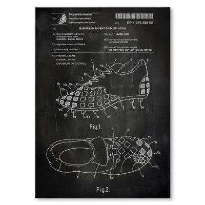 Plakat metalowy Buty piłka nożna Prezent