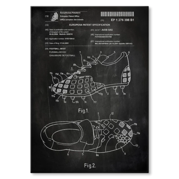 Plakat metalowy Buty piłka nożna Prezent
