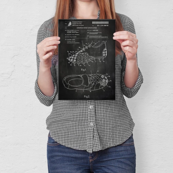 Plakat metalowy Buty piłka nożna Prezent