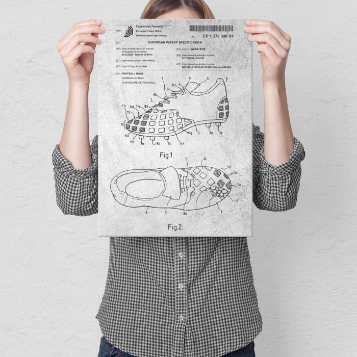 Plakat metalowy Buty piłka nożna Prezent