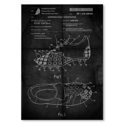 Plakat metalowy Buty piłka nożna Prezent