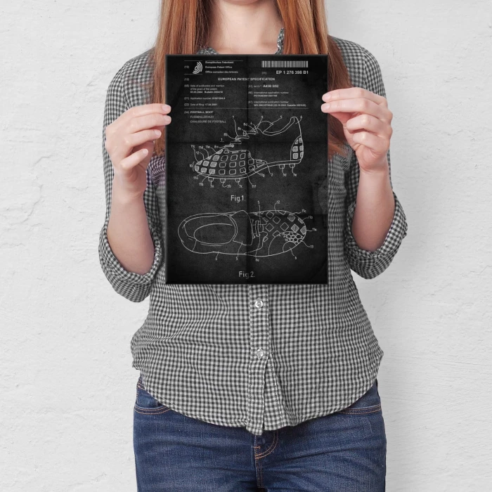 Plakat metalowy Buty piłka nożna Prezent