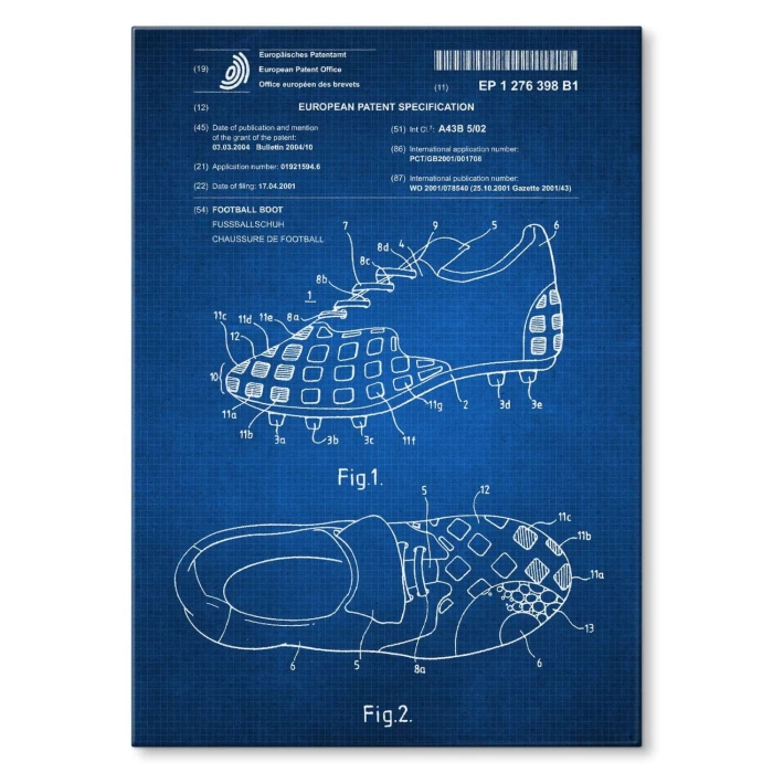 Plakat metalowy Buty piłka nożna Prezent