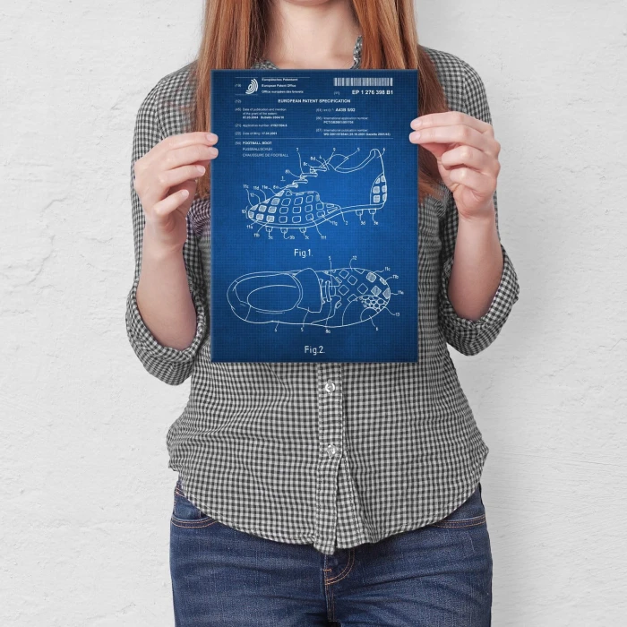 Plakat metalowy Buty piłka nożna Prezent