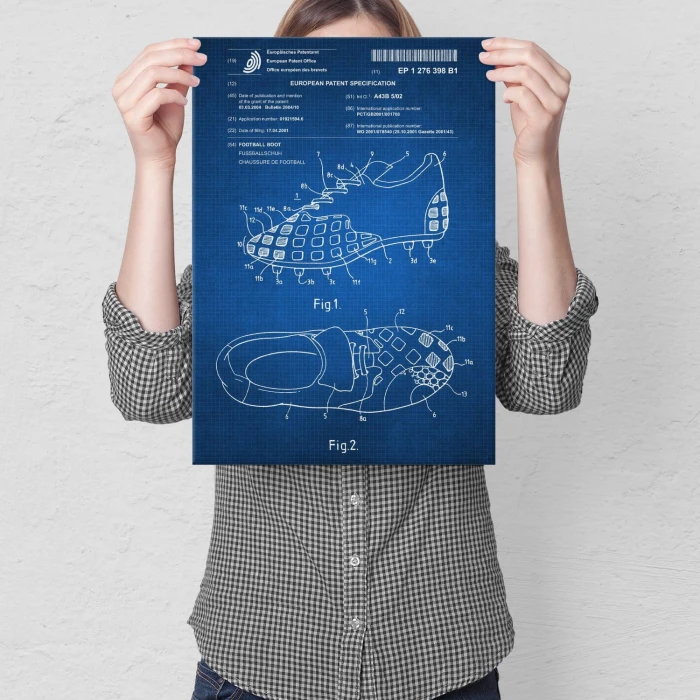 Plakat metalowy Buty piłka nożna Prezent