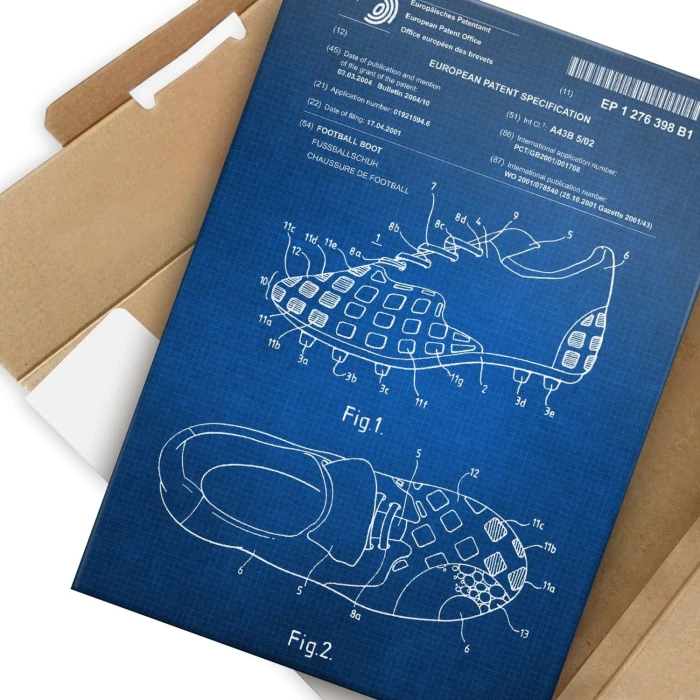 Plakat metalowy Buty piłka nożna Prezent