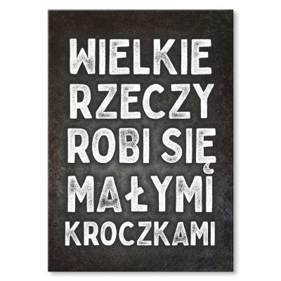 Plakat metalowy Wielkie rzeczy Prezent