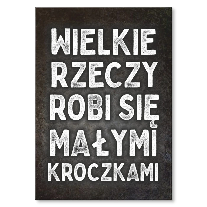 Plakat metalowy Wielkie rzeczy Prezent