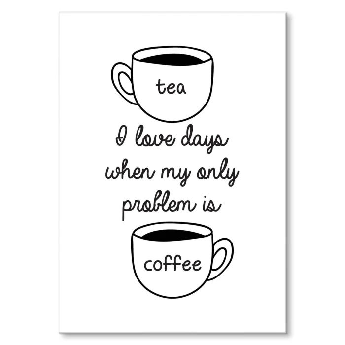 Plakat metalowy Tea or coffee Prezent