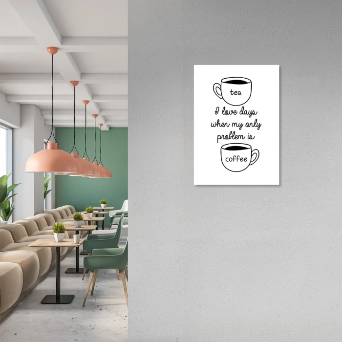 Plakat metalowy Tea or coffee Prezent