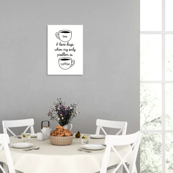 Plakat metalowy Tea or coffee Prezent