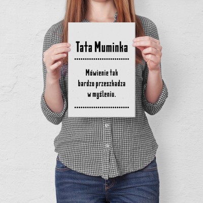 Plakat metalowy Tata muminka Prezent