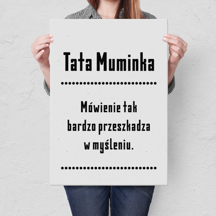 Plakat metalowy Tata muminka Prezent
