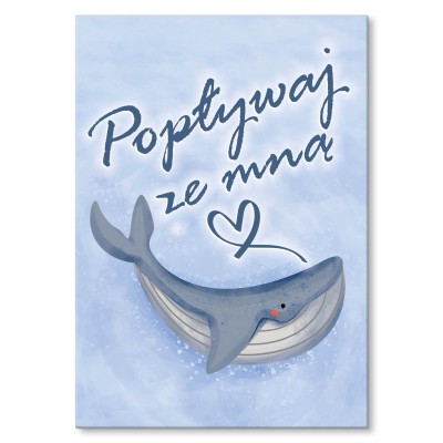 Plakat metalowy Popływaj ze mną Prezent