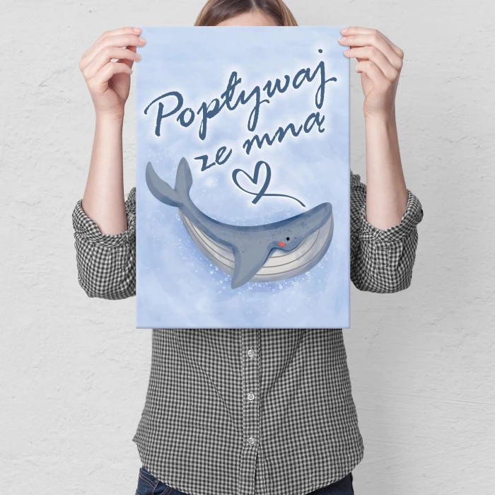 Plakat metalowy Popływaj ze mną Prezent