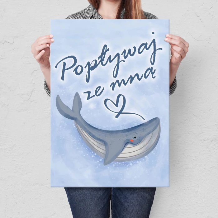 Plakat metalowy Popływaj ze mną Prezent