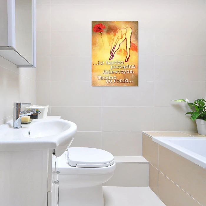 Plakat metalowy Porządna dziewczyna Prezent
