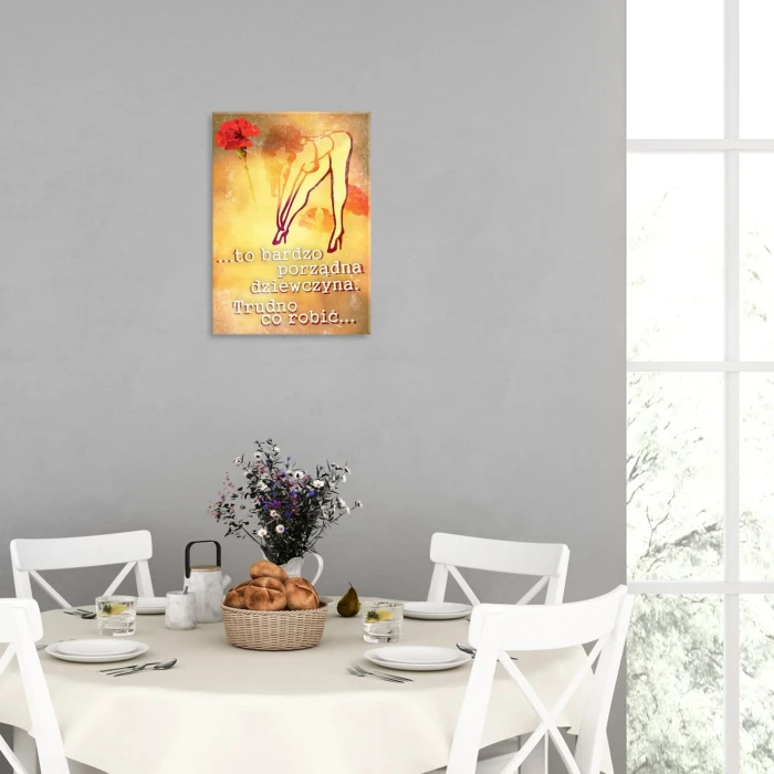 Plakat metalowy Porządna dziewczyna Prezent