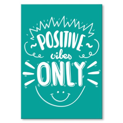 Plakat metalowy Positive vibes only Prezent
