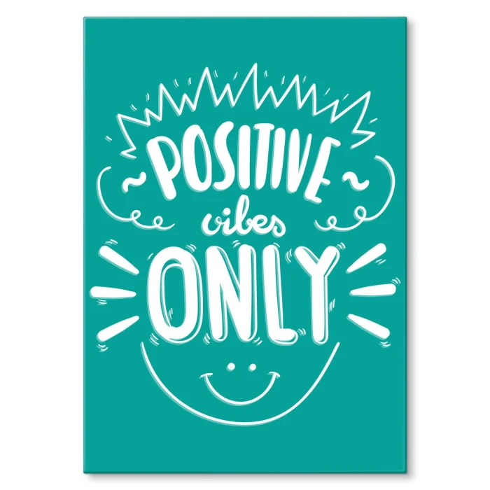 Plakat metalowy Positive vibes only Prezent