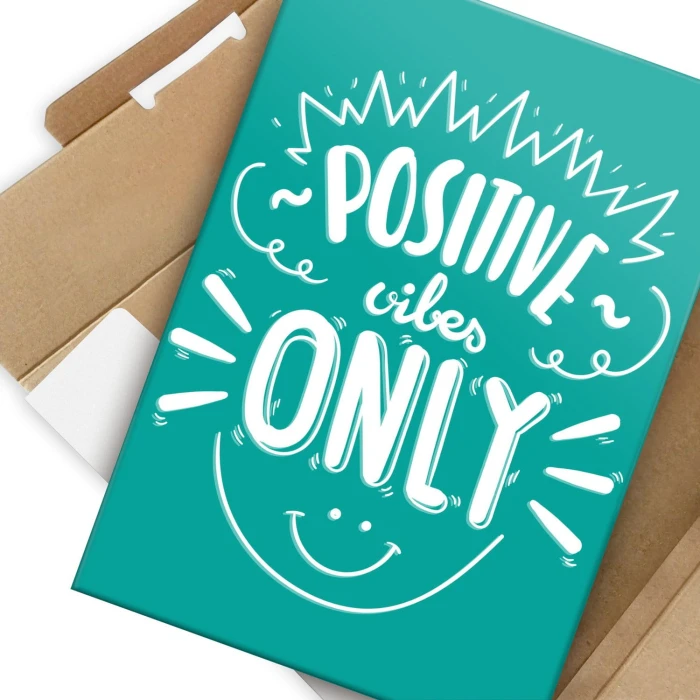 Plakat metalowy Positive vibes only Prezent