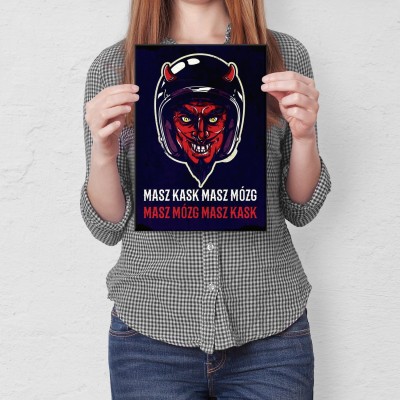 Plakat metalowy Masz mózg Prezent