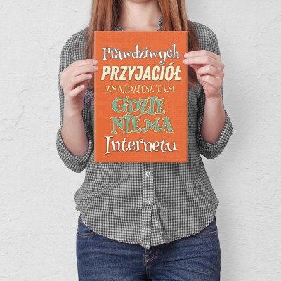 Plakat metalowy Prawdziwi przyjaciele Prezent