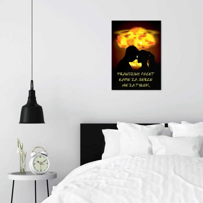 Plakat metalowy Łapie za serce Prezent