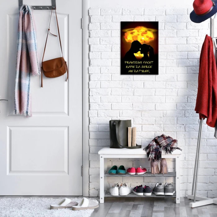 Plakat metalowy Łapie za serce Prezent